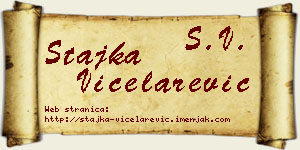 Stajka Vicelarević vizit kartica